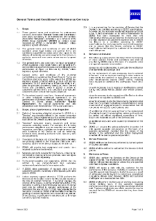 General Terms and Conditions for Maintenance Contractsのプレビュー画像